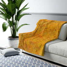 Load image into Gallery viewer, "Yellowcircle" - Sherpa Fleece Blanket