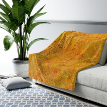 Load image into Gallery viewer, "Yellowcircle" - Sherpa Fleece Blanket